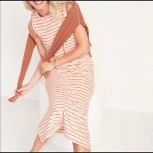 NWT Old Navy Sleeveless Striped Midi Dress Large